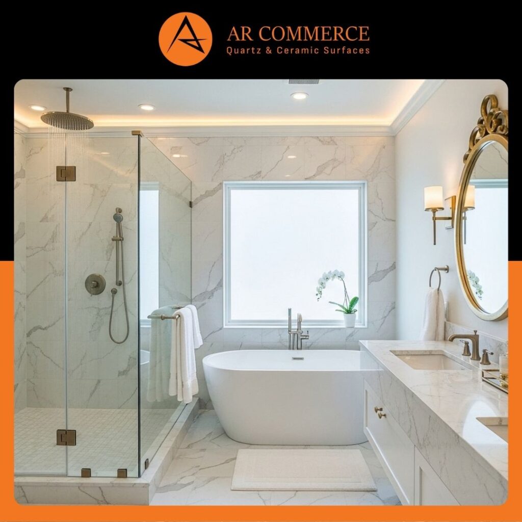 Облицовка за баня от технически камък – защо е отличен избор за душ и вана