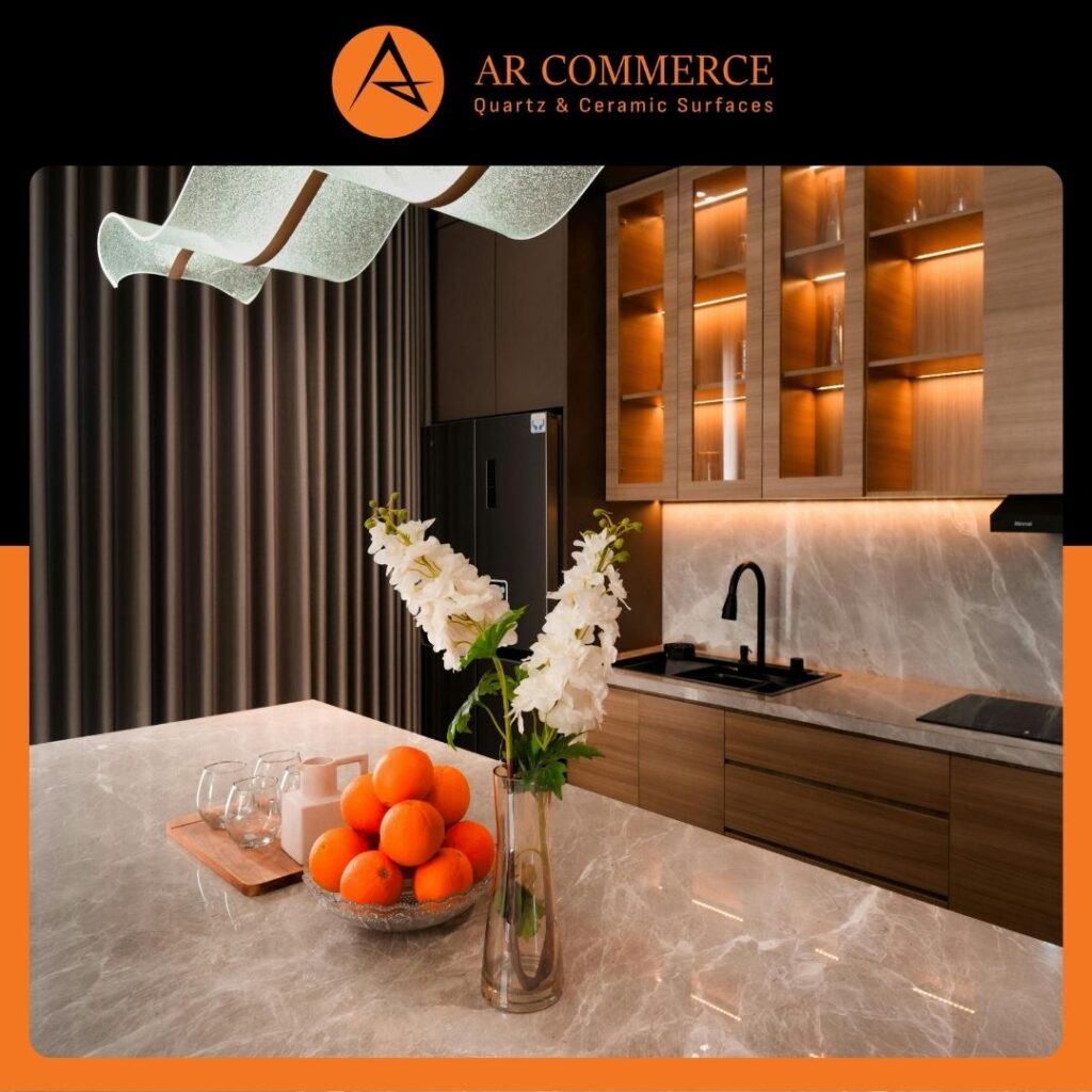 монолитна кухня с технически камък