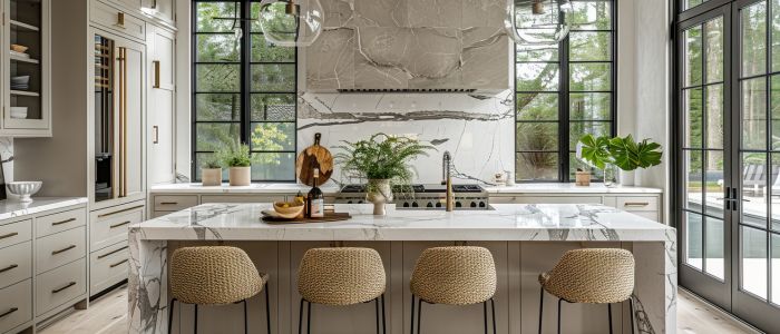 монолитна кухня с технически камък цена