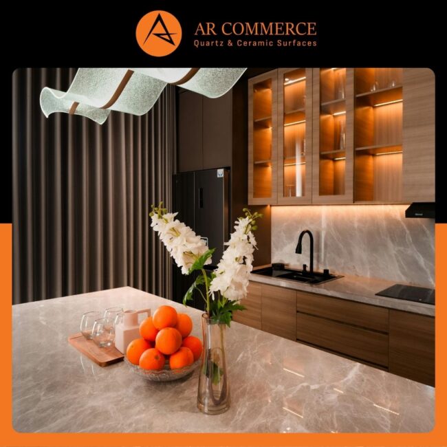 монолитна кухня с технически камък